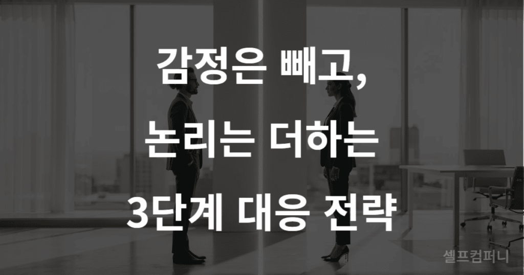 인간관계의 경계 설정을 시각화한 무례한 사람 대처법 이미지