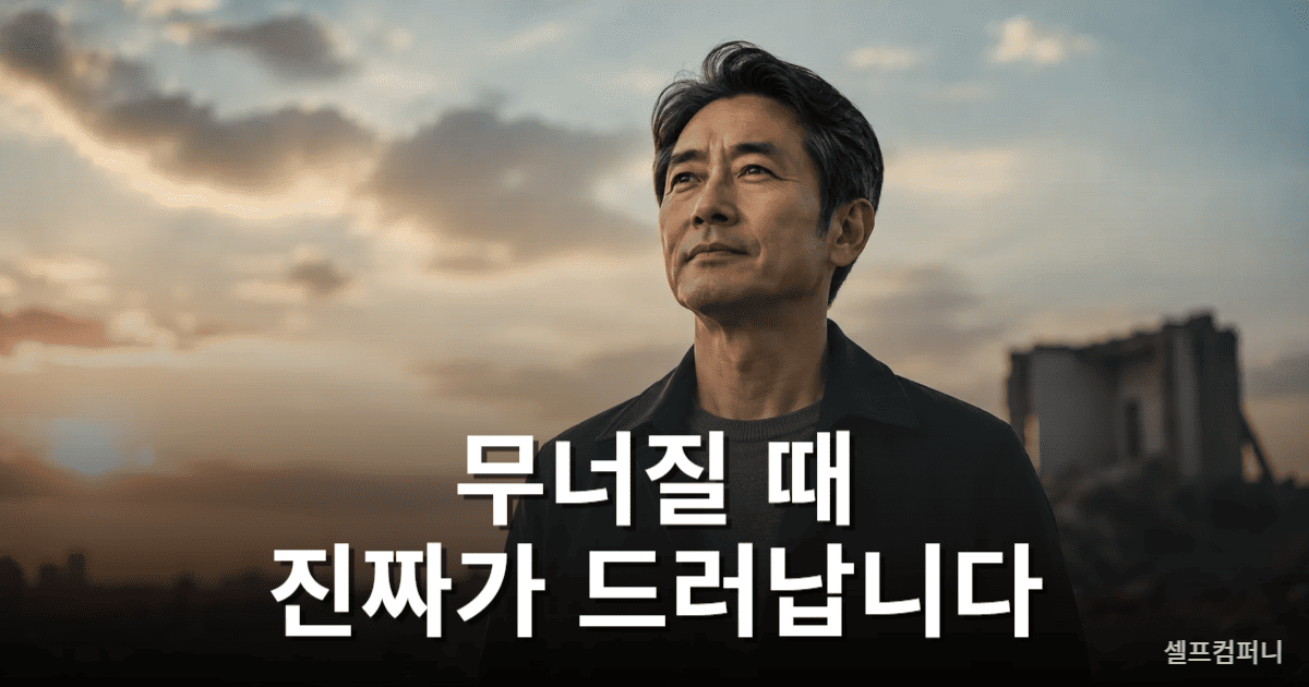 시련 속에서도 품위를 잃지 않는 정서적으로 성숙한 사람의 모습