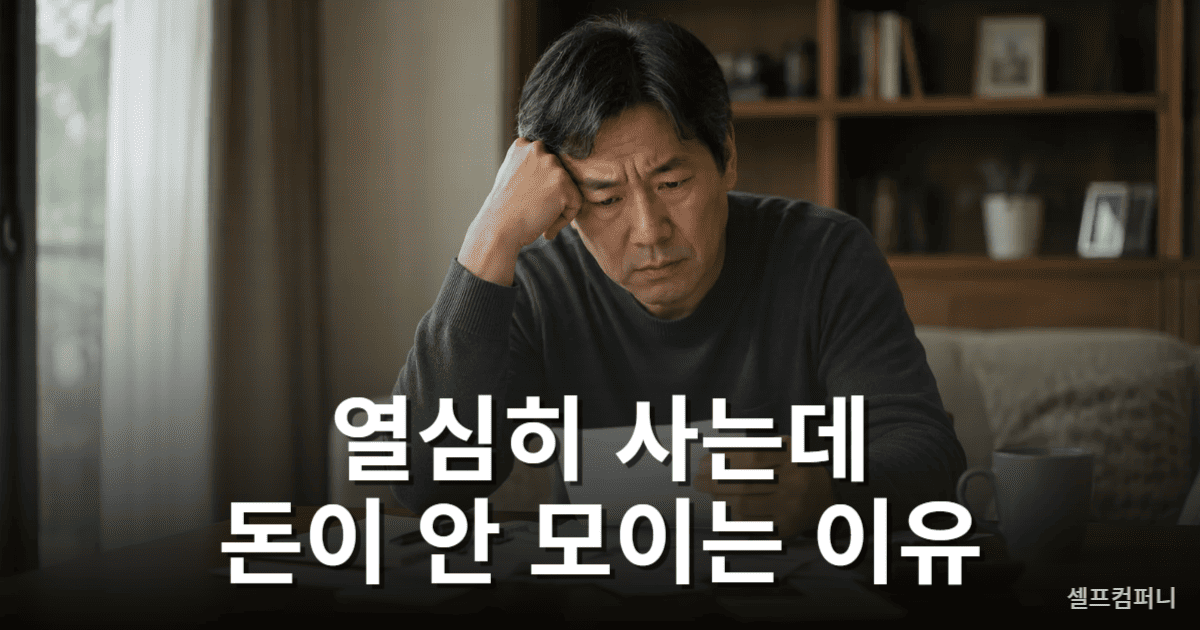 착한데 가난한 사람 특징과 돈이 모이지 않는 이유를 고민하는 중년 남성의 모습