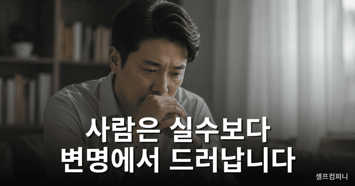 사람 보는 촉이 뛰어난 사람이 상대방의 변명과 정당화 행동을 관찰하는 장면