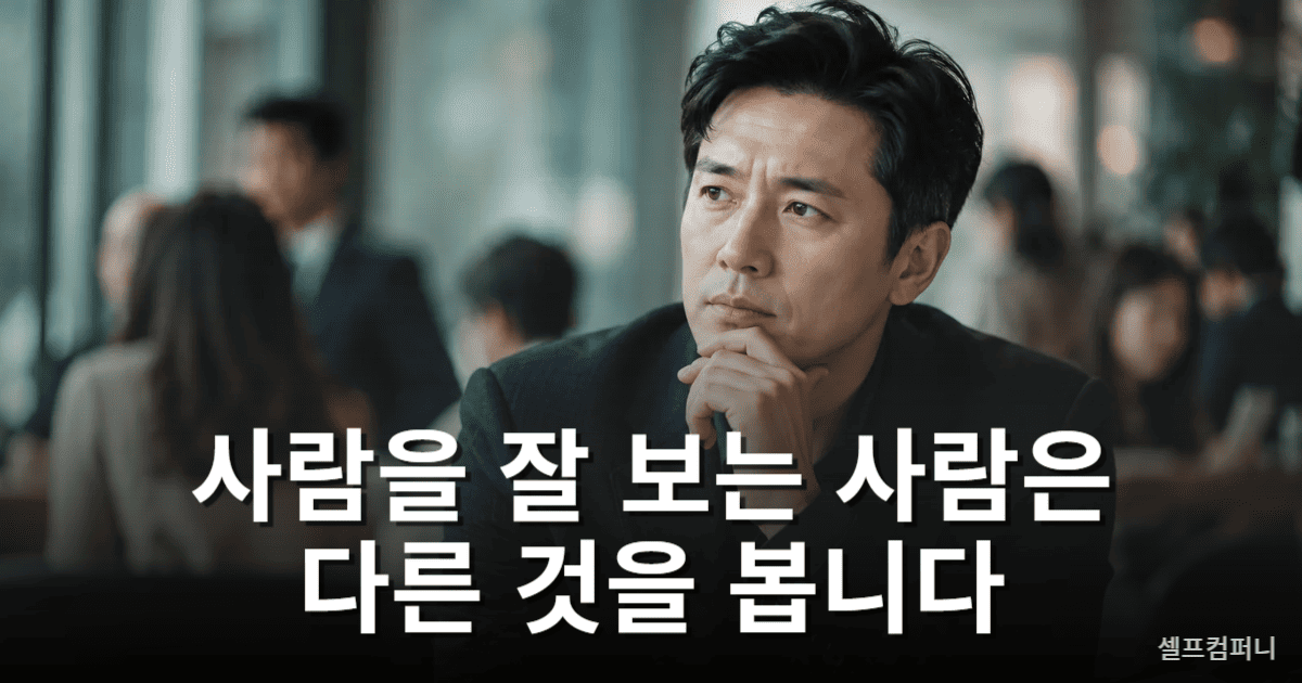 사람 보는 촉이 뛰어난 사람이 상대방의 행동과 심리를 관찰하는 모습