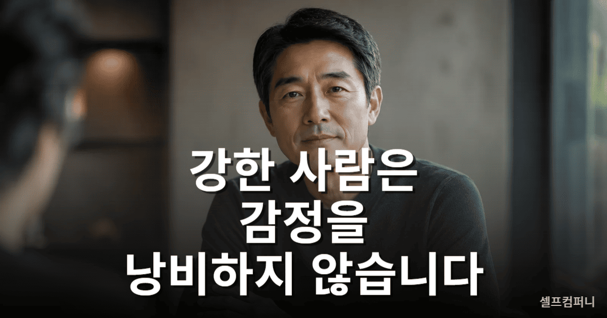 존재감 있는 사람 특징 중 감정에 휘둘리지 않는 내면의 단단함을 표현한 이미지