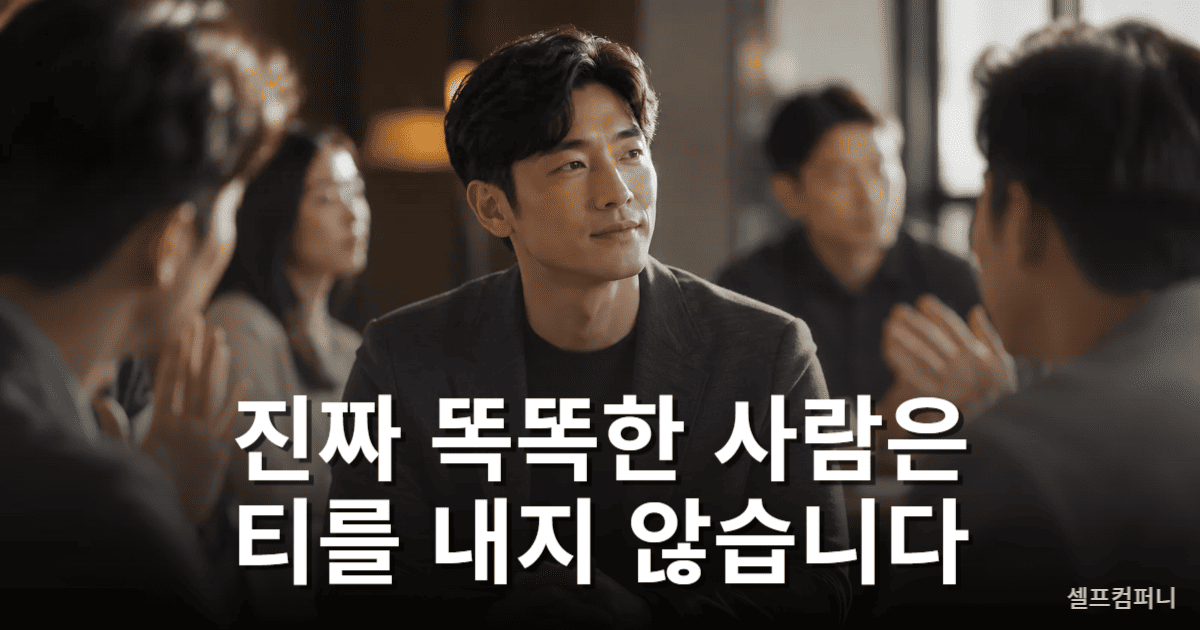 진짜 똑똑한 사람은 티를 내지 않습니다