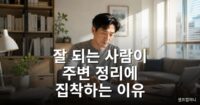 주변 정리를 하며 중요한 일에 집중하는 사람