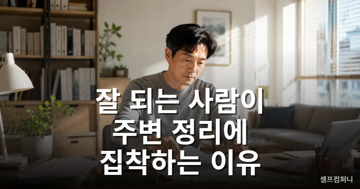 주변 정리를 하며 중요한 일에 집중하는 사람