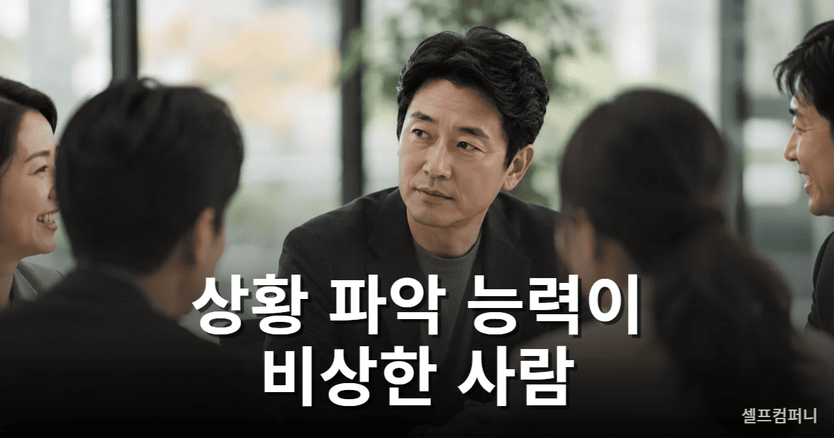 대화 속 분위기와 사람의 표정을 빠르게 파악하는 머리가 비상한 사람