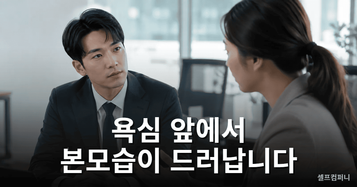 사람 보는 눈이 뛰어난 사람이 상대의 행동과 태도를 관찰하는 모습
