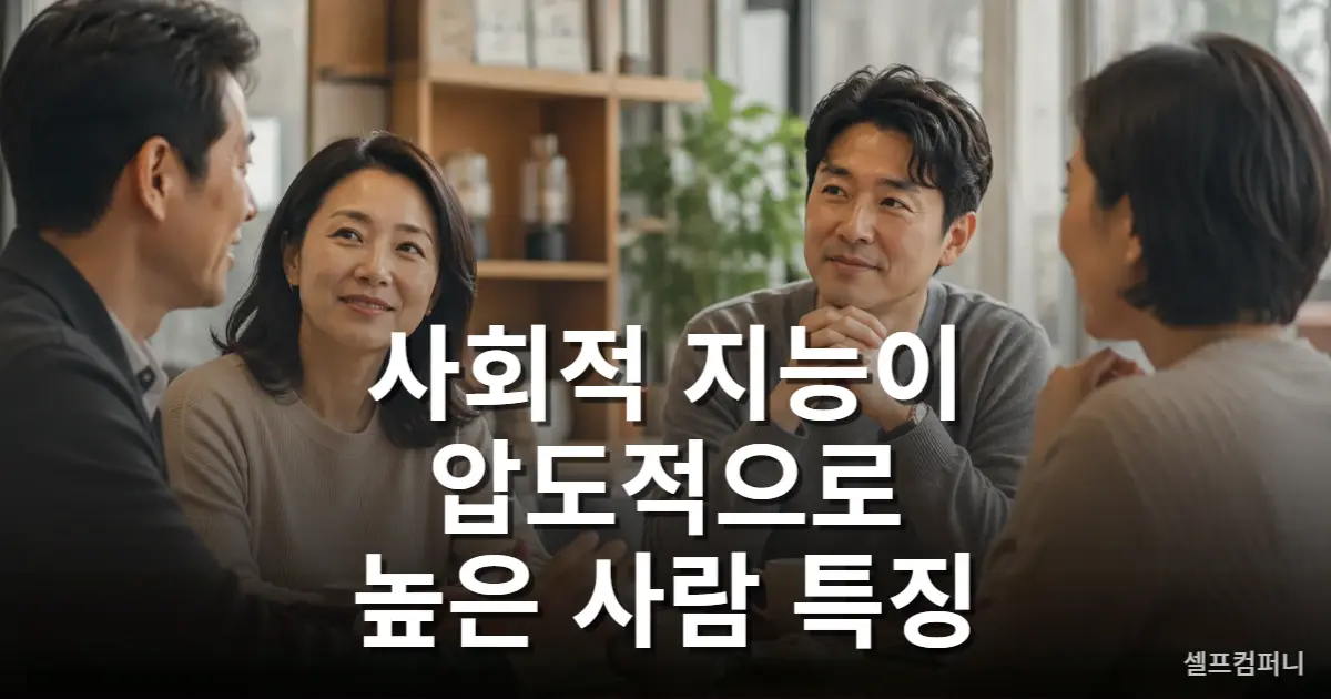사회적 지능 높은 사람 특징